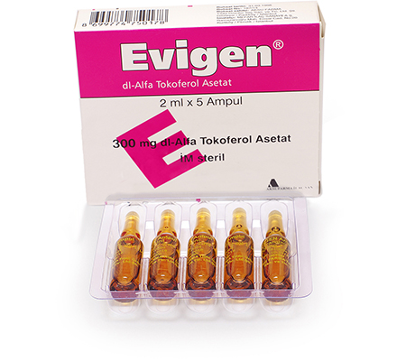 Evigen ( Vitamin E ) 300 Mg 5 Amps / 2 Ml Aksu