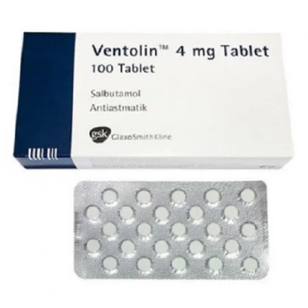 Ventolin (Albuterol) 100 Tablets 4 Mg Glaxo Smith Kline