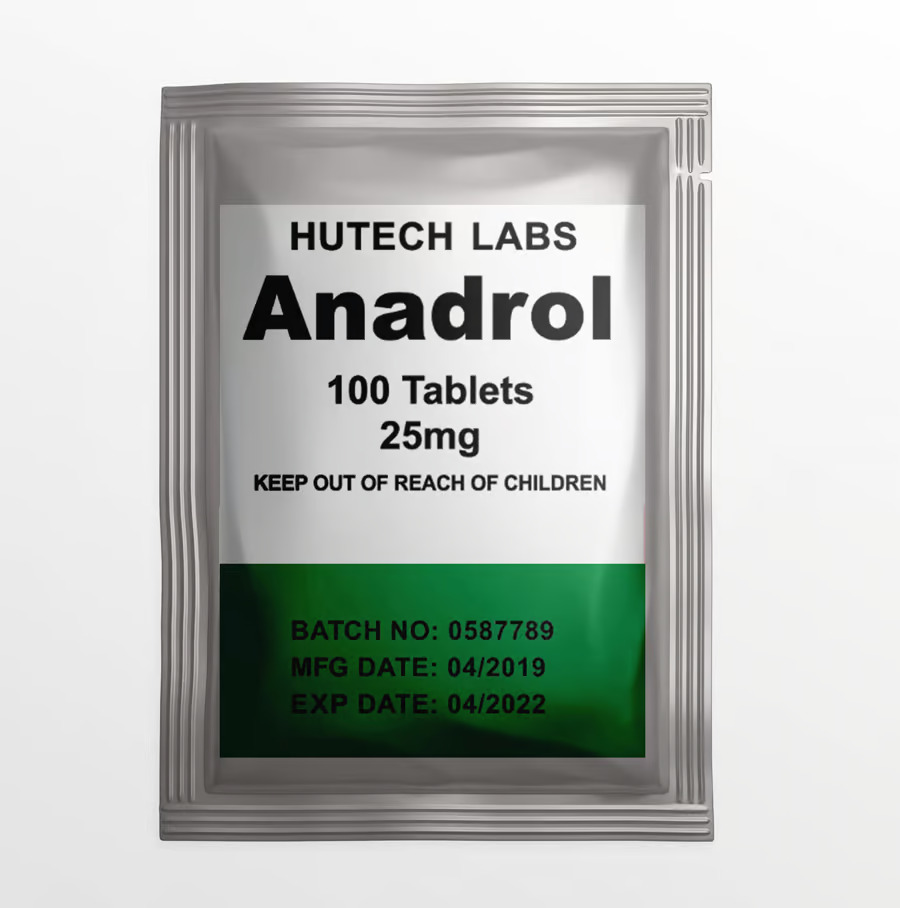 Anadrol 25 Mg 100 Tablets Hutech Labs USA